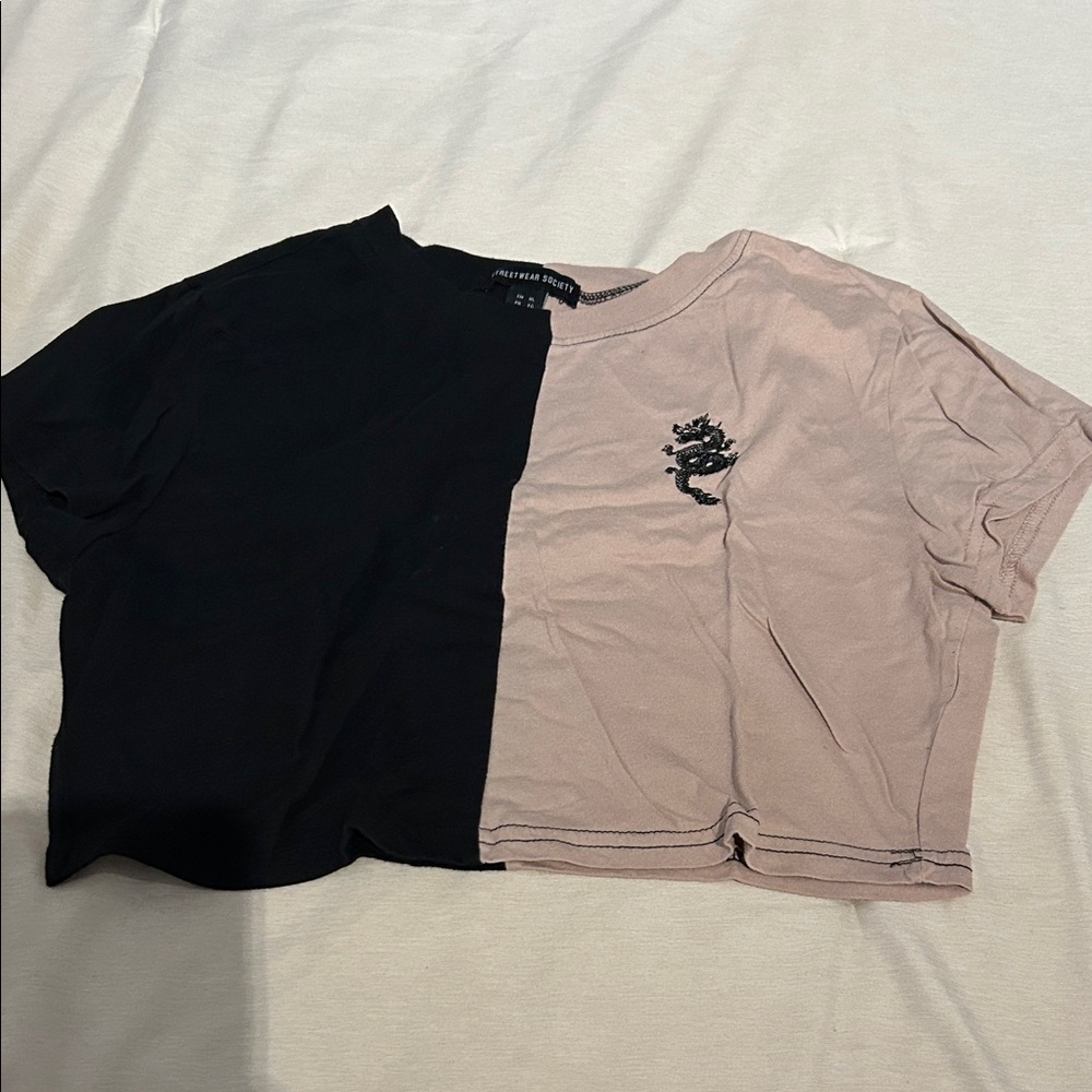 Streetwear Society Black and Brown/Tan Split Tee